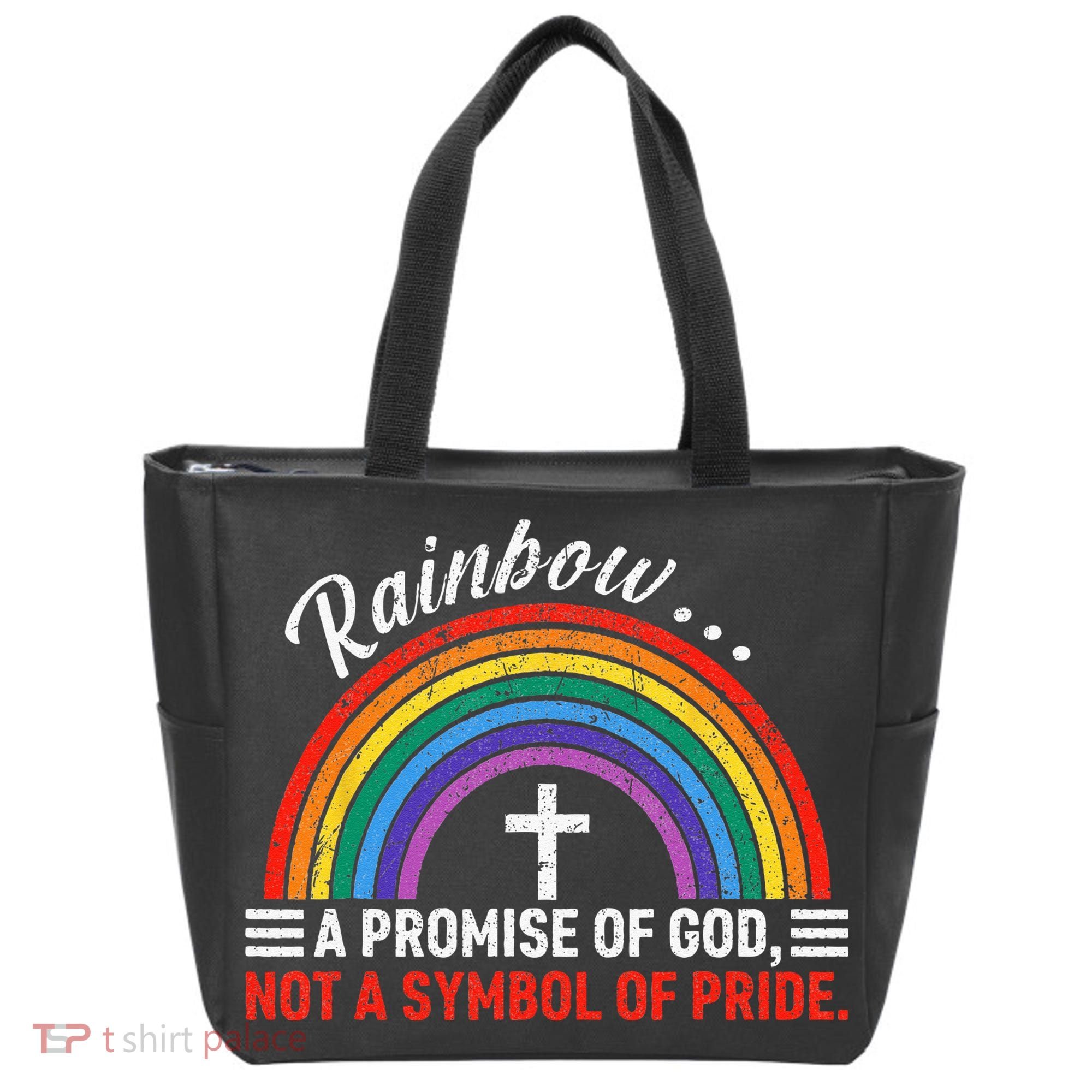 Rainbow A Promise Of God Not A Symbol Of Pride Tote Bag