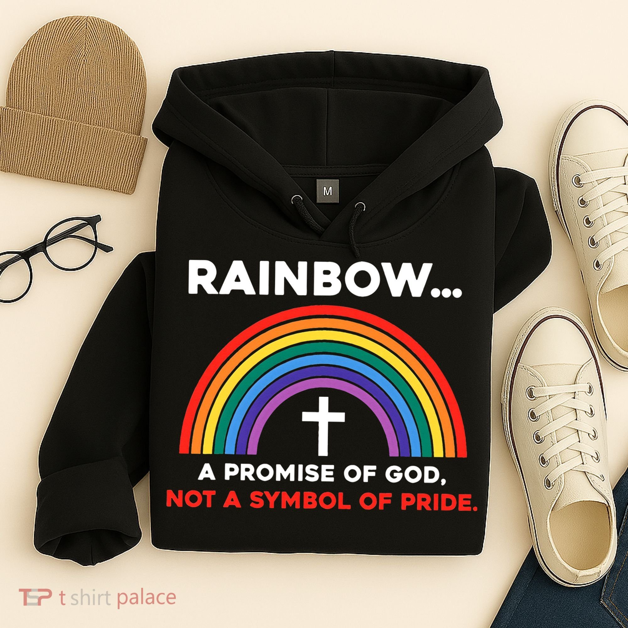 Rainbow A Promise Of God Not A Symbol Of Pride Hoodie