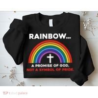 Rainbow A Promise Of God Not A Symbol Of Pride Sweatshirt thumb 2