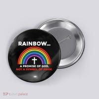 Rainbow A Promise Of God Not A Symbol Of Pride Button thumb 0