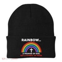 Rainbow A Promise Of God Not A Symbol Of Pride Beanie thumb 0
