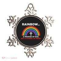 Rainbow A Promise Of God Not A Symbol Of Pride Ornament thumb 0