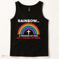 Rainbow A Promise Of God Not A Symbol Of Pride Tank Top thumb 2