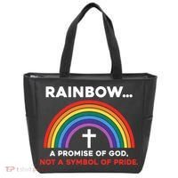 Rainbow A Promise Of God Not A Symbol Of Pride Tote Bag thumb 0
