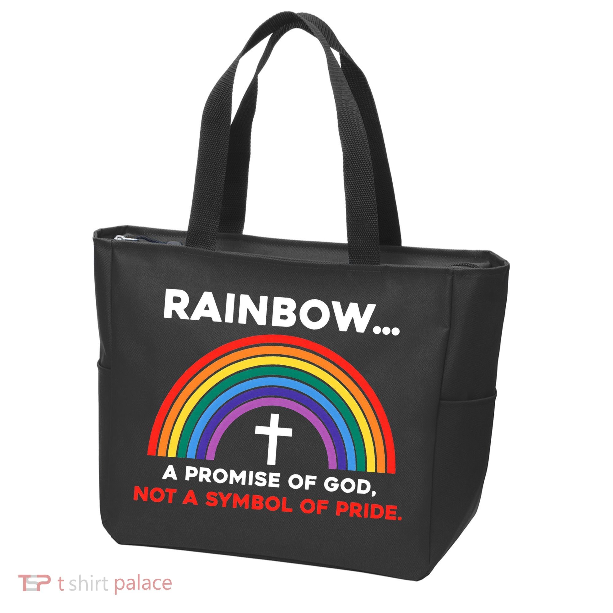 Rainbow A Promise Of God Not A Symbol Of Pride Tote Bag