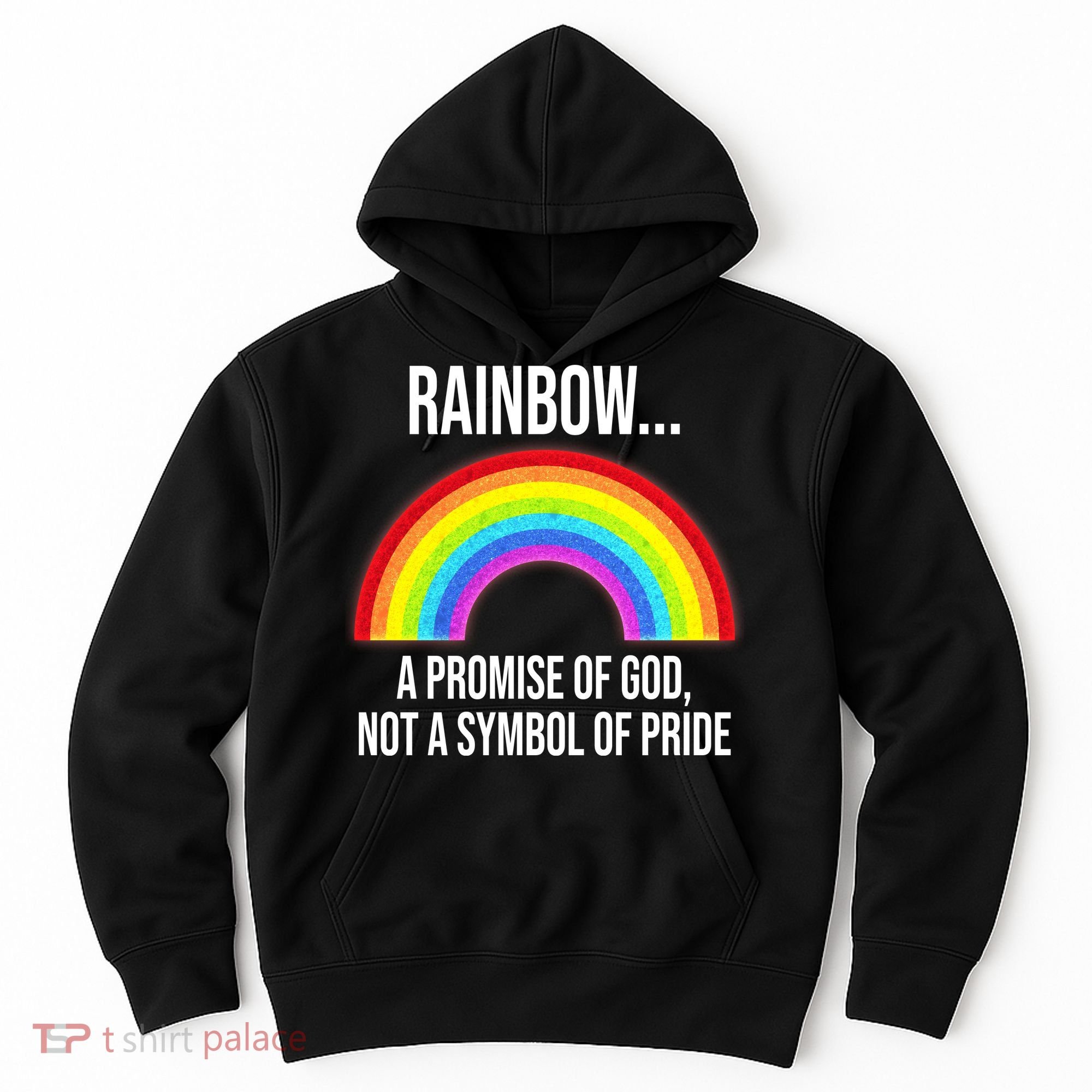 Rainbow A Promise Of God Not A Symbol Of Pride Hoodie