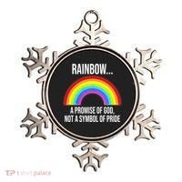 Rainbow A Promise Of God Not A Symbol Of Pride Ornament thumb 0