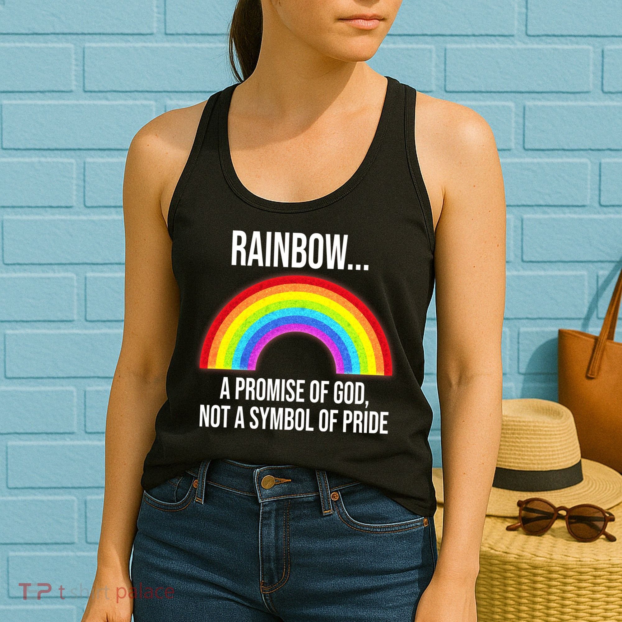 Rainbow A Promise Of God Not A Symbol Of Pride Women's Tank Top