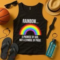 Rainbow A Promise Of God Not A Symbol Of Pride Tank Top thumb 4