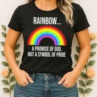 Rainbow A Promise Of God Not A Symbol Of Pride Women's T-Shirt thumb 2