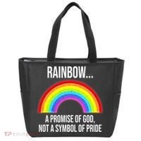 Rainbow A Promise Of God Not A Symbol Of Pride Tote Bag thumb 0