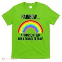 Rainbow A Promise Of God Not A Symbol Of Pride T-Shirt thumb 0