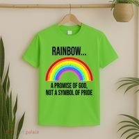 Rainbow A Promise Of God Not A Symbol Of Pride T-Shirt thumb 2