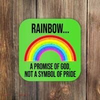 Rainbow A Promise Of God Not A Symbol Of Pride Coaster thumb 0