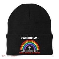 Rainbow A Promise Of God Not A Symbol Of Pride Beanie thumb 0