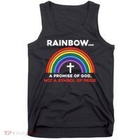 Rainbow A Promise Of God Not A Symbol Of Pride Tank Top thumb 0