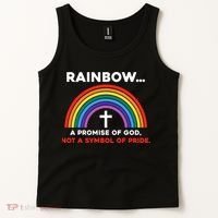 Rainbow A Promise Of God Not A Symbol Of Pride Tank Top thumb 2