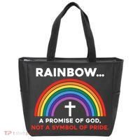 Rainbow A Promise Of God Not A Symbol Of Pride Tote Bag thumb 0