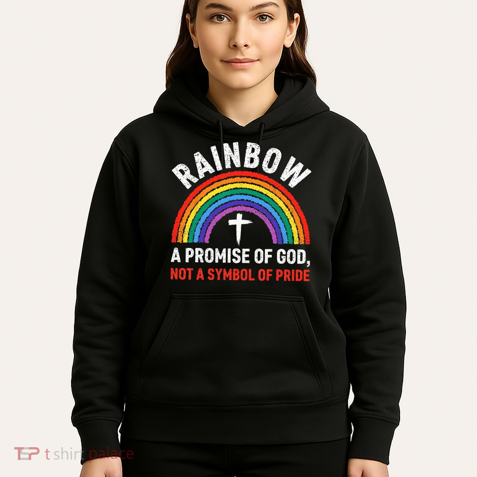 Rainbow A Promise Of God Not A Symbol Of Pride Hoodie