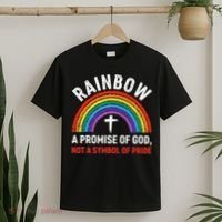 Rainbow A Promise Of God Not A Symbol Of Pride T-Shirt thumb 2