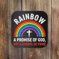 Rainbow A Promise Of God Not A Symbol Of Pride Coaster thumb 0