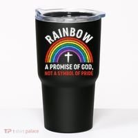 Rainbow A Promise Of God Not A Symbol Of Pride Tumbler thumb 0