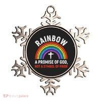 Rainbow A Promise Of God Not A Symbol Of Pride Ornament thumb 0