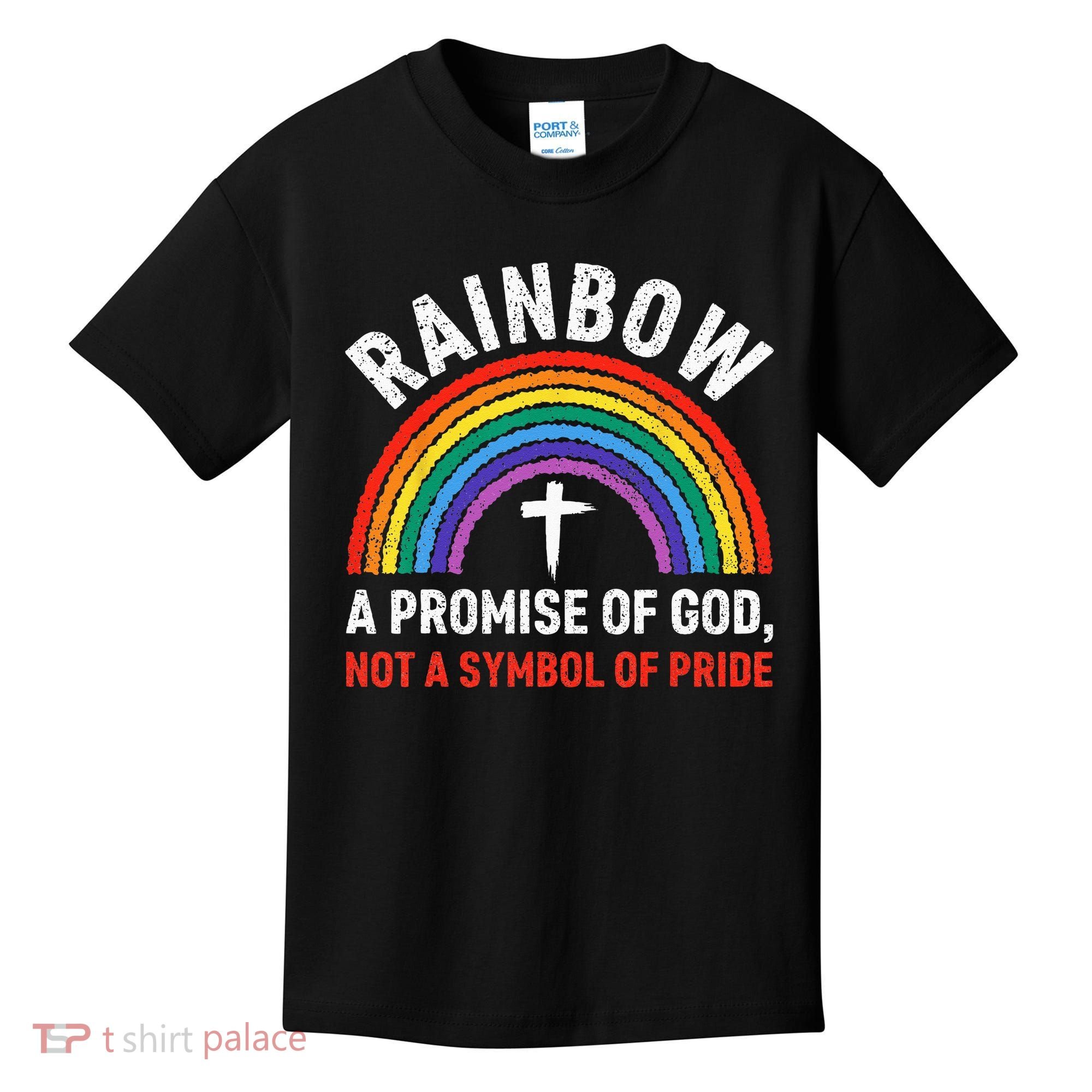 Rainbow A Promise Of God Not A Symbol Of Pride Kids T-Shirt
