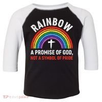 Rainbow A Promise Of God Not A Symbol Of Pride Toddler Fine Jersey T-Shirt thumb 0