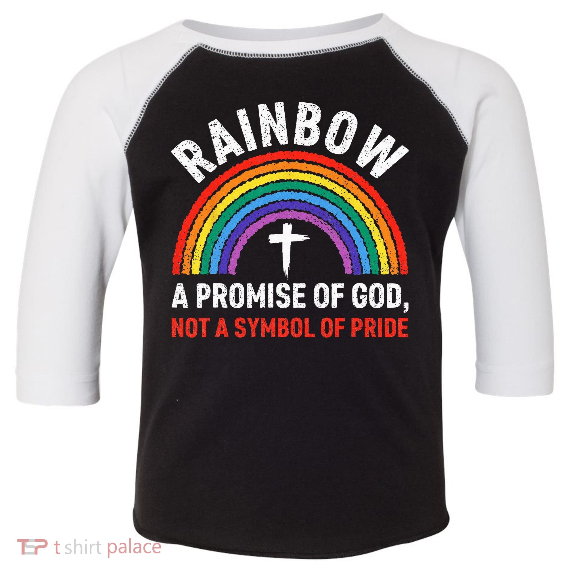 Rainbow A Promise Of God Not A Symbol Of Pride Toddler Fine Jersey T-Shirt