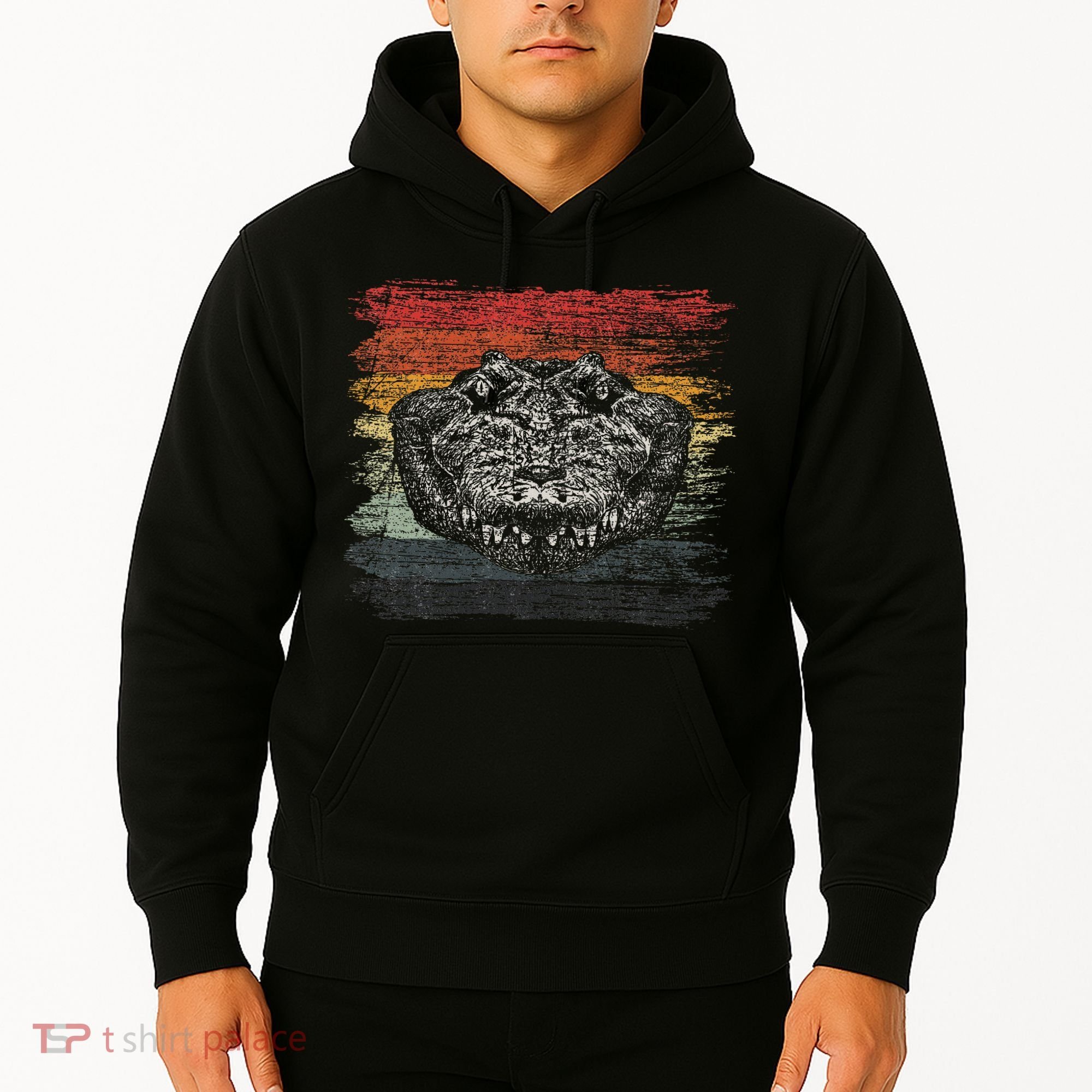 Retro Alligator Reptile Gift Gator Crocodile Hoodie