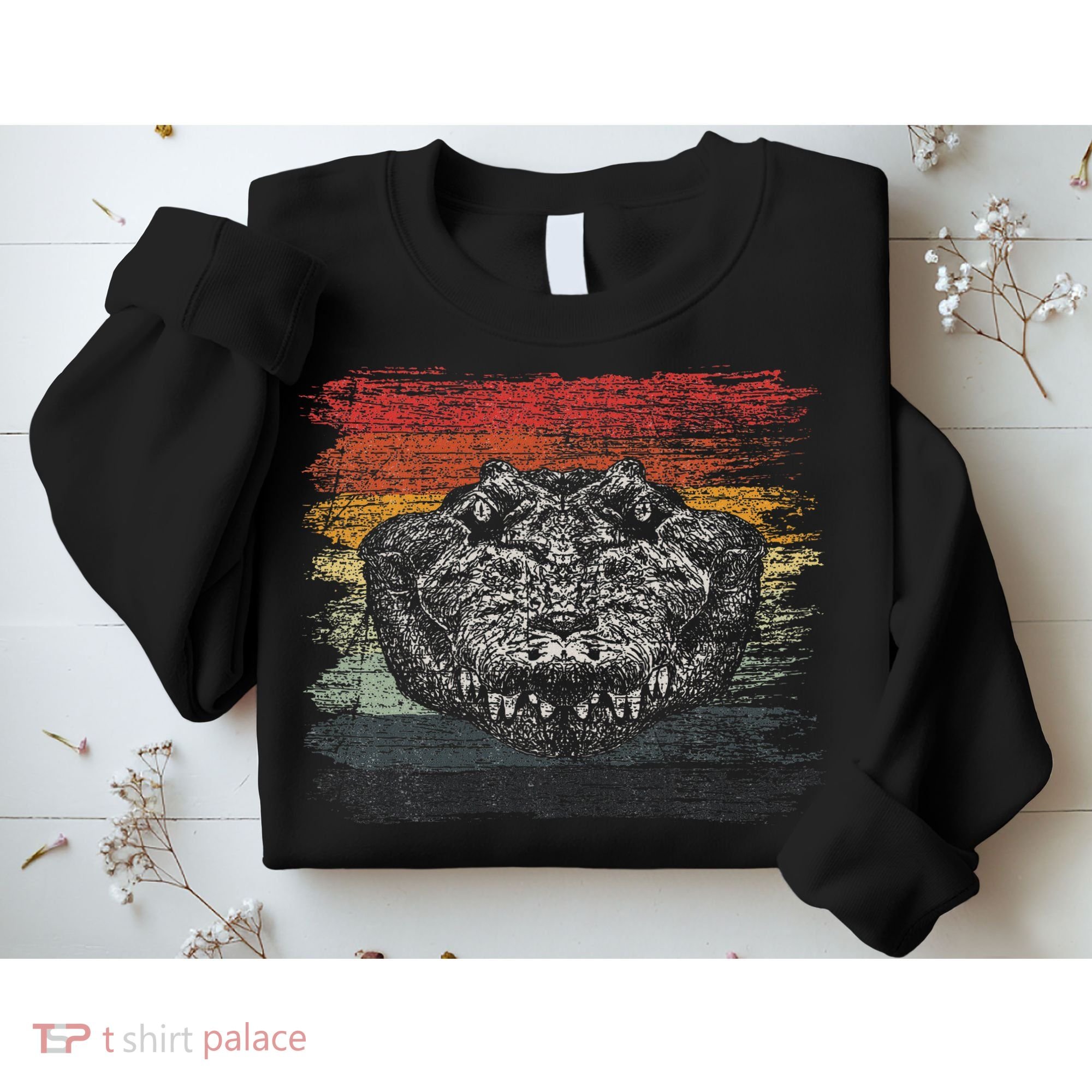 Retro Alligator Reptile Gift Gator Crocodile Sweatshirt