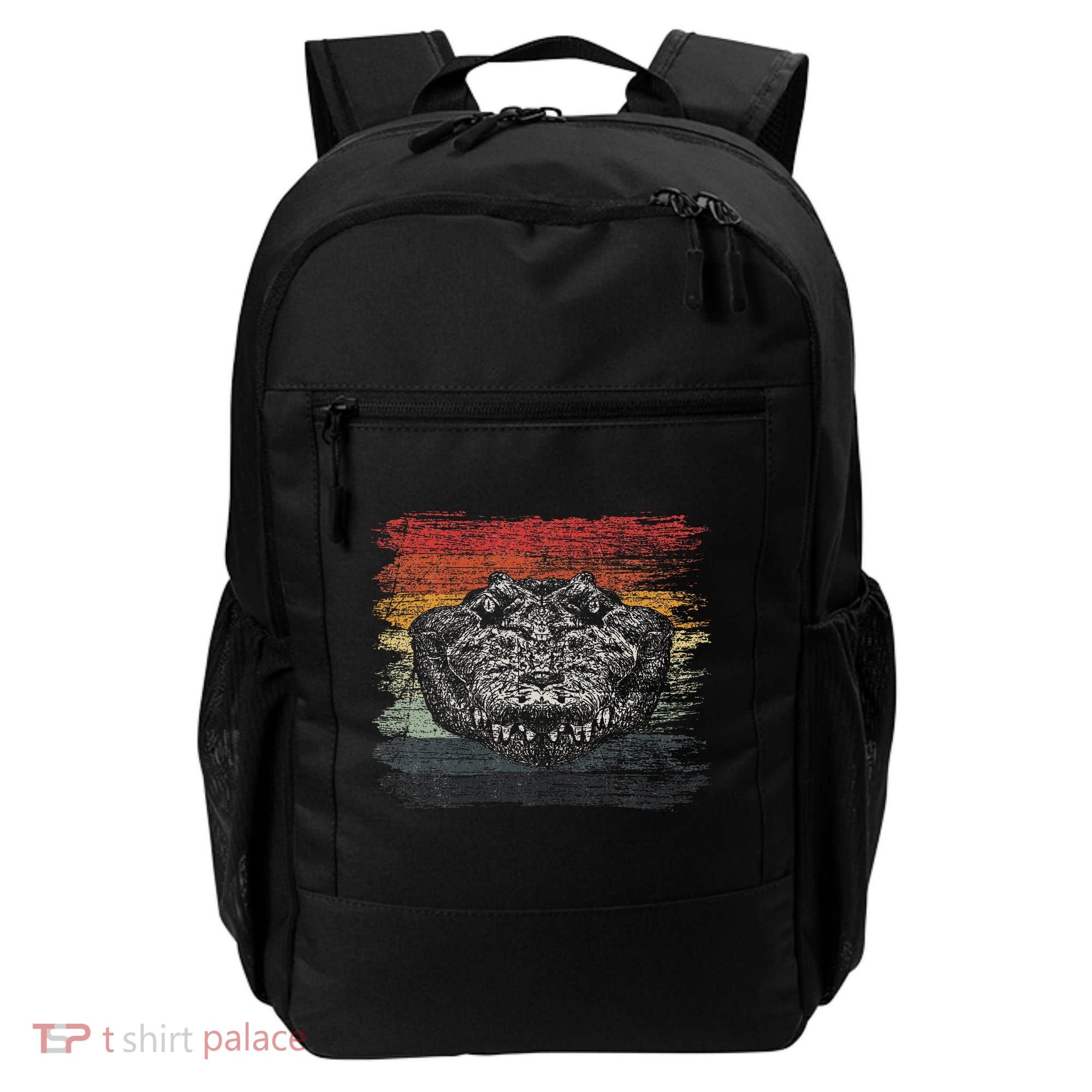 Retro Alligator Reptile Gift Gator Crocodile Backpack