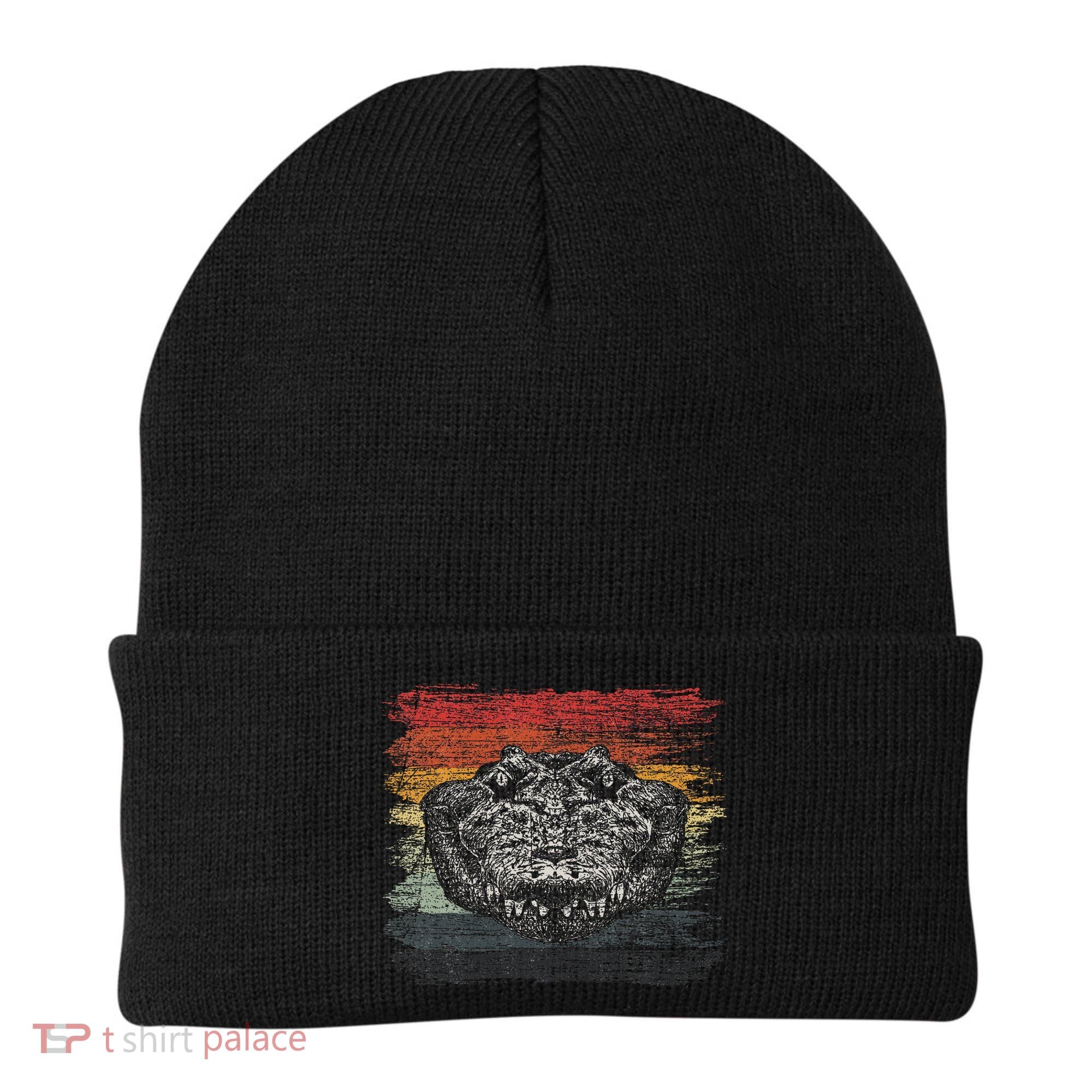 Retro Alligator Reptile Gift Gator Crocodile Beanie