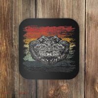Retro Alligator Reptile Gift Gator Crocodile Coaster thumb 0