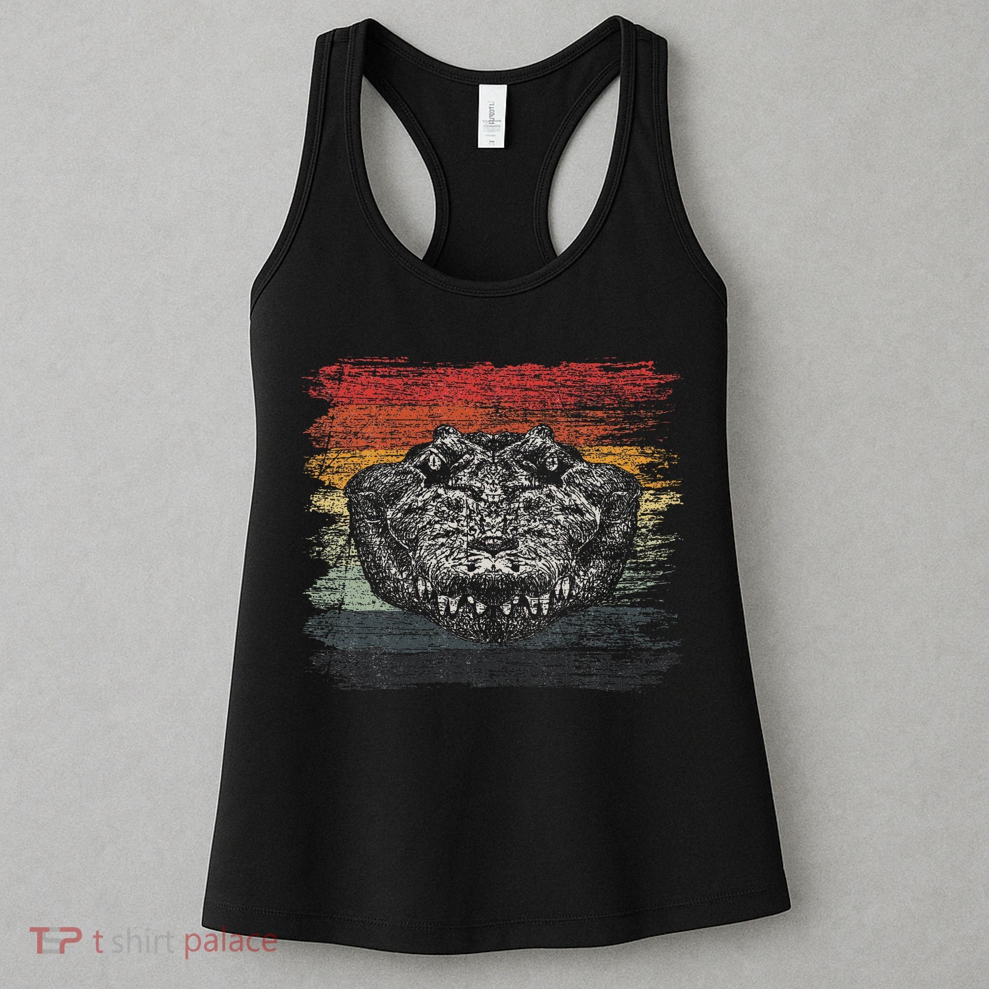 Retro Alligator Reptile Gift Gator Crocodile Women's Tank Top