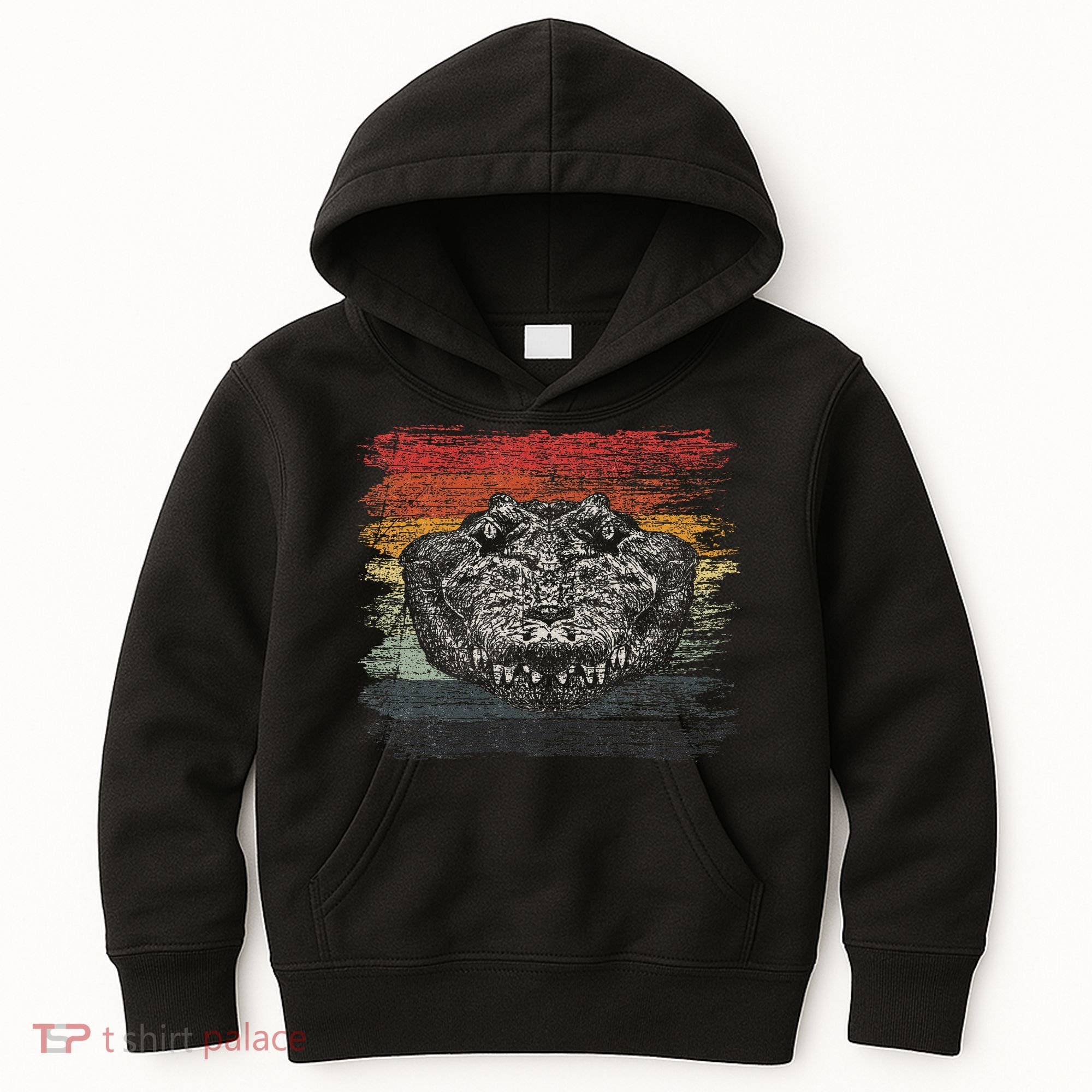 Retro Alligator Reptile Gift Gator Crocodile Kids Hoodie