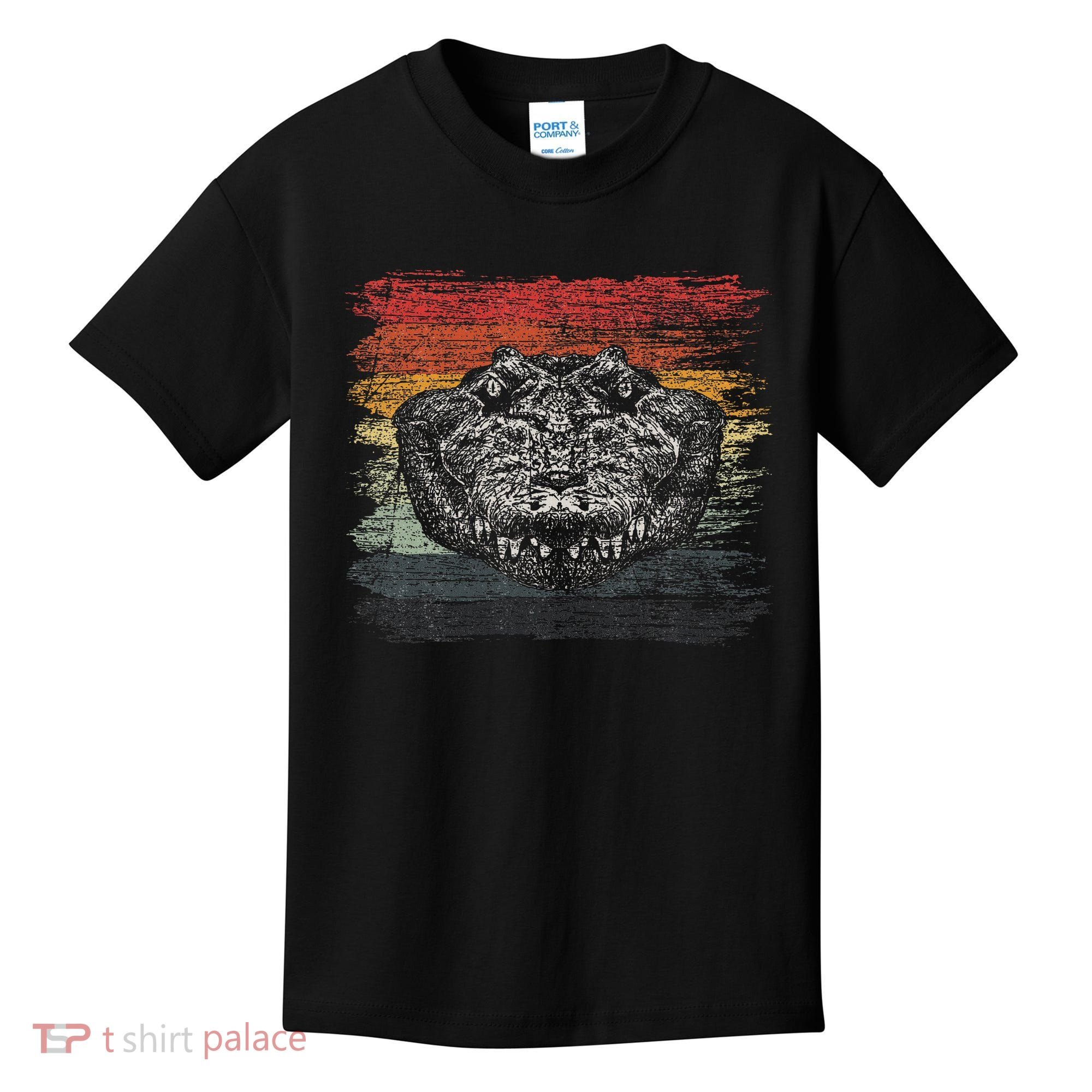 Retro Alligator Reptile Gift Gator Crocodile Kids T-Shirt