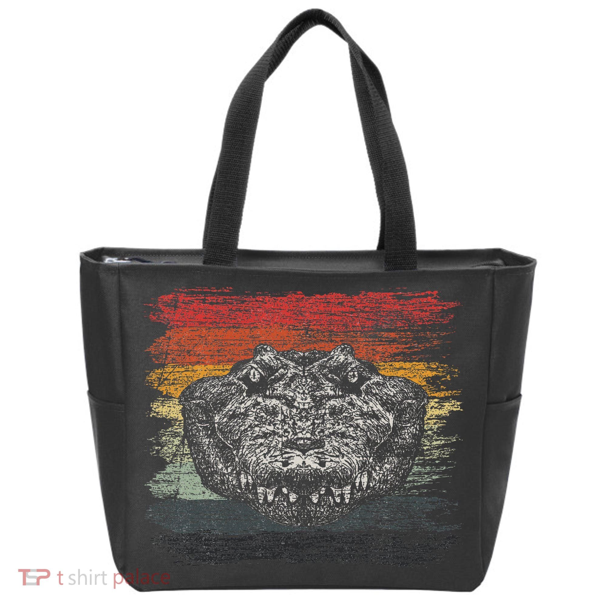 Retro Alligator Reptile Gift Gator Crocodile Tote Bag