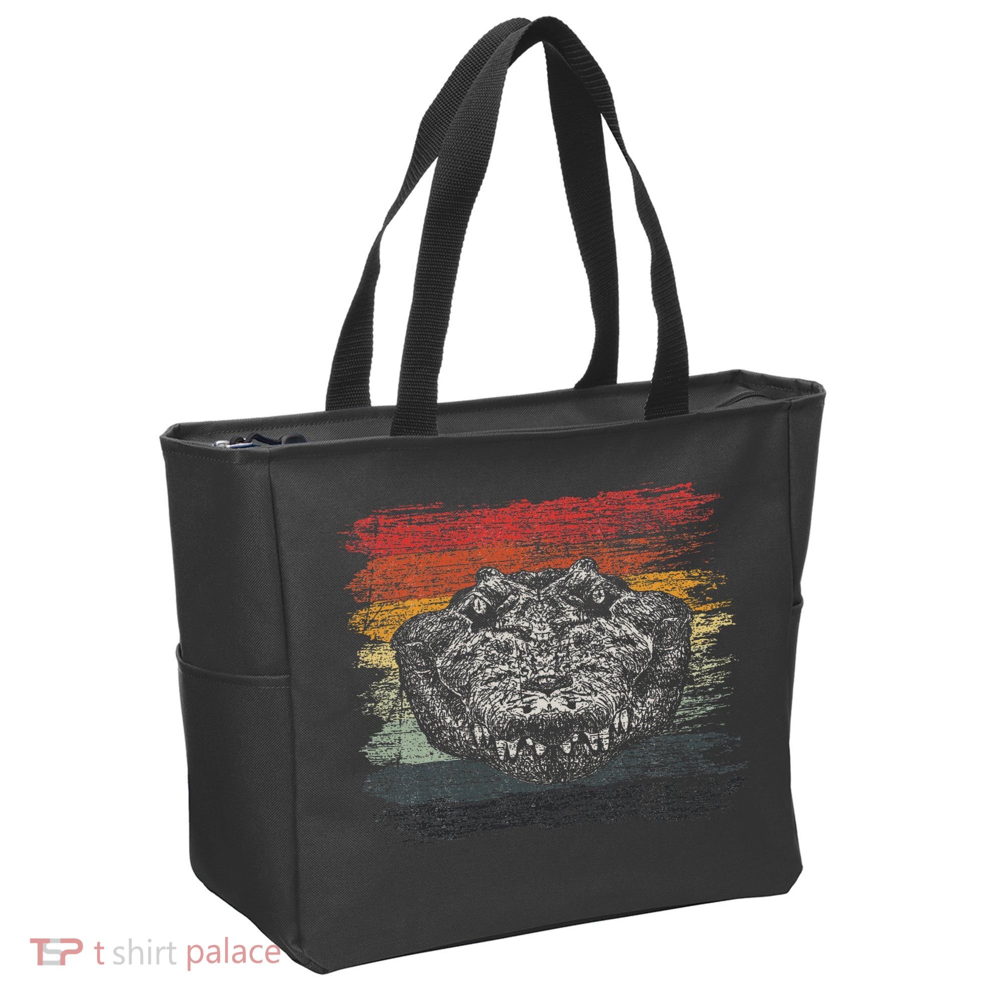 Retro Alligator Reptile Gift Gator Crocodile Tote Bag