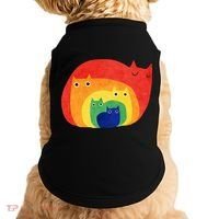 Rainbow Art Retro Cats Doggie Tank thumb 0