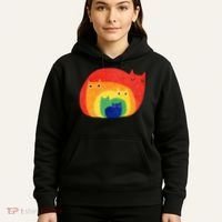 Rainbow Art Retro Cats Hoodie thumb 5