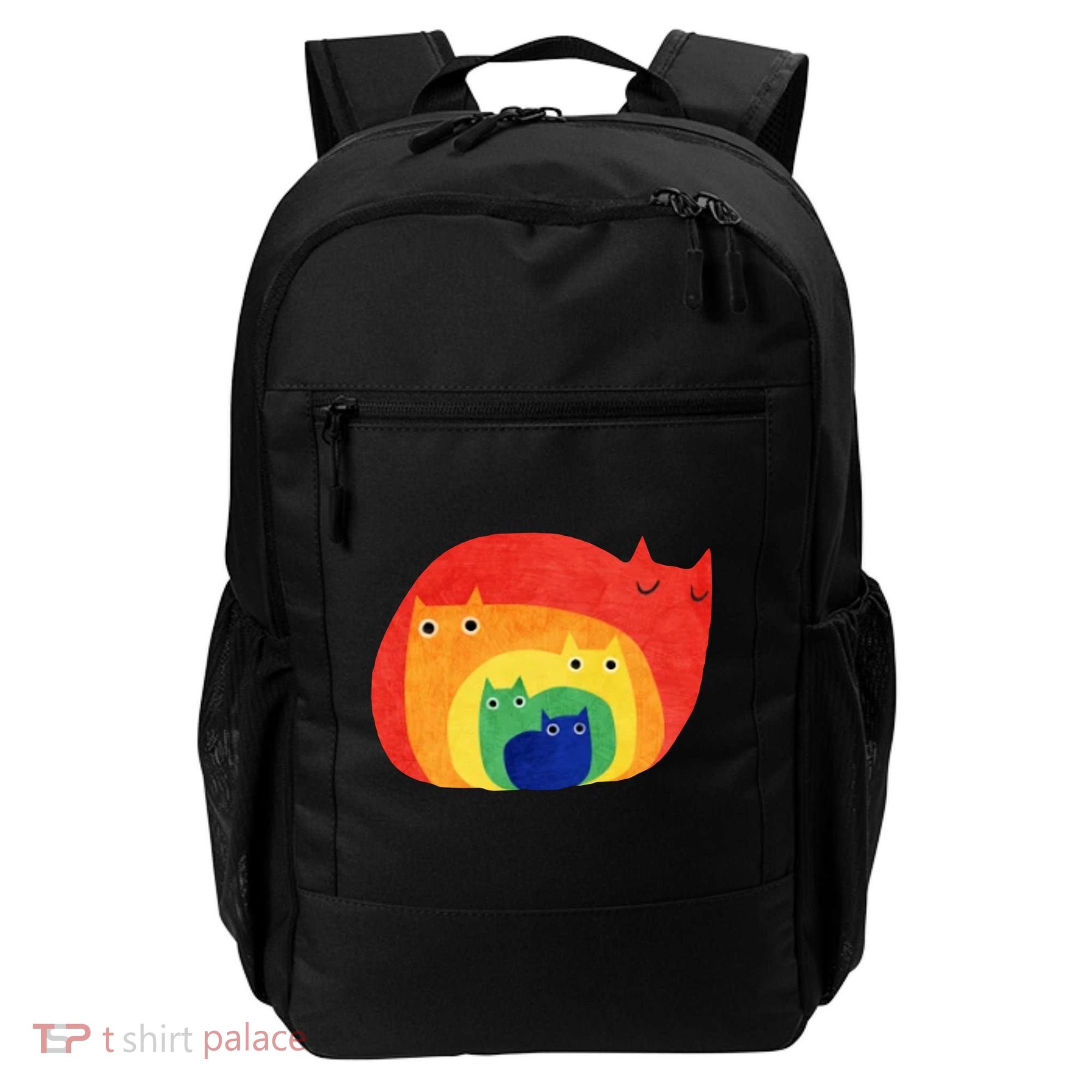 Rainbow Art Retro Cats Backpack