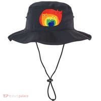 Rainbow Art Retro Cats Bucket Hat thumb 0