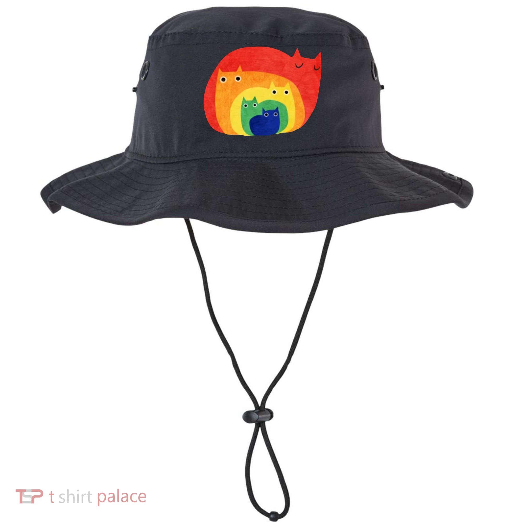 Rainbow Art Retro Cats Bucket Hat