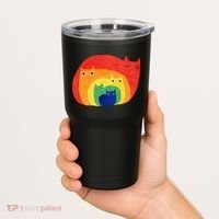 Rainbow Art Retro Cats Tumbler thumb 2
