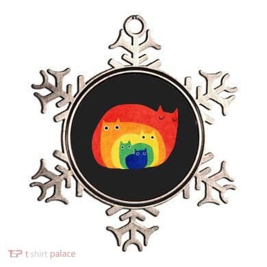 Rainbow Art Retro Cats Ornament