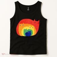 Rainbow Art Retro Cats Tank Top thumb 2