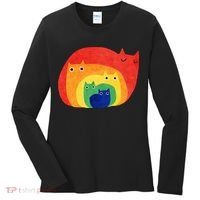 Rainbow Art Retro Cats Women's Long Sleeve Shirt thumb 0