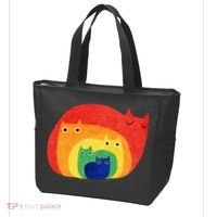 Rainbow Art Retro Cats Tote Bag thumb 3